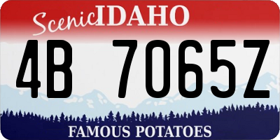 ID license plate 4B7065Z