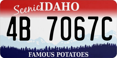 ID license plate 4B7067C