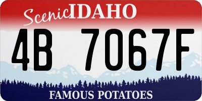 ID license plate 4B7067F