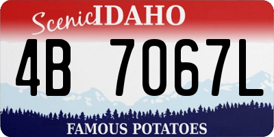 ID license plate 4B7067L