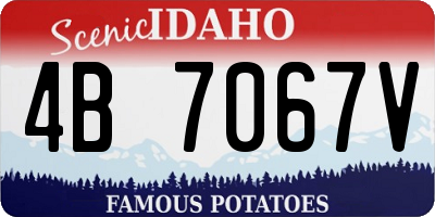 ID license plate 4B7067V