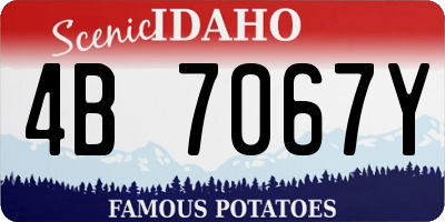 ID license plate 4B7067Y
