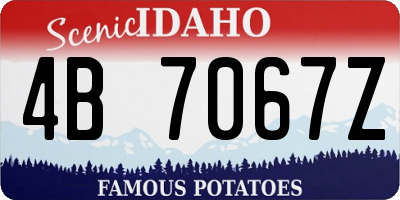 ID license plate 4B7067Z