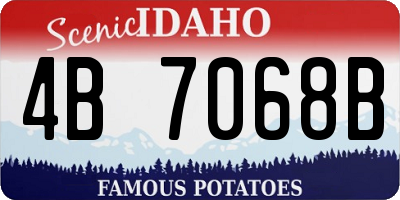 ID license plate 4B7068B