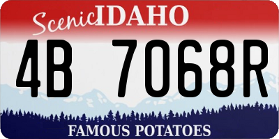 ID license plate 4B7068R