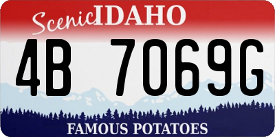 ID license plate 4B7069G