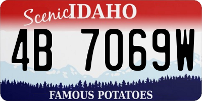 ID license plate 4B7069W