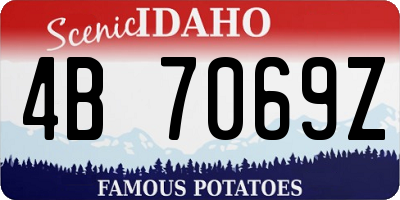 ID license plate 4B7069Z