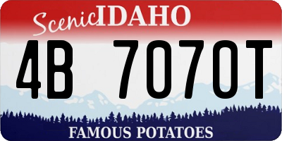 ID license plate 4B7070T