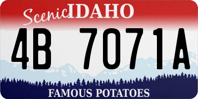 ID license plate 4B7071A