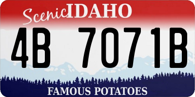 ID license plate 4B7071B