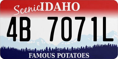 ID license plate 4B7071L
