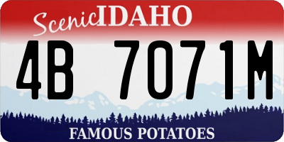 ID license plate 4B7071M
