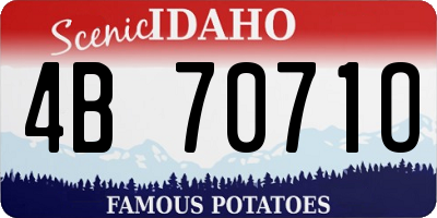 ID license plate 4B7071O