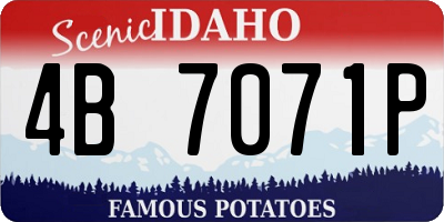 ID license plate 4B7071P