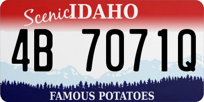 ID license plate 4B7071Q
