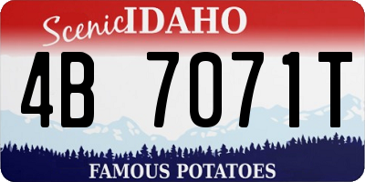 ID license plate 4B7071T
