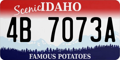 ID license plate 4B7073A