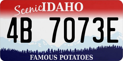 ID license plate 4B7073E