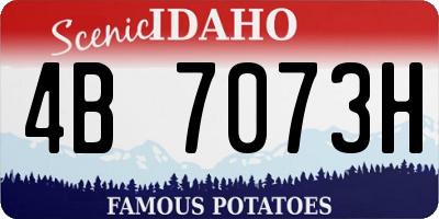 ID license plate 4B7073H