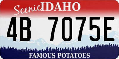 ID license plate 4B7075E