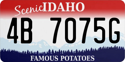 ID license plate 4B7075G