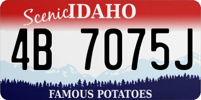 ID license plate 4B7075J