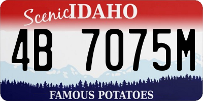 ID license plate 4B7075M