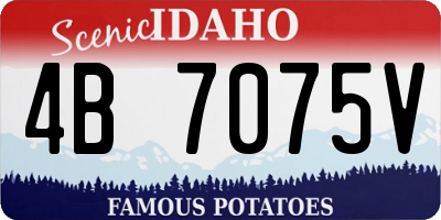 ID license plate 4B7075V