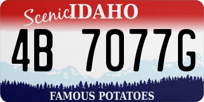 ID license plate 4B7077G