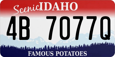 ID license plate 4B7077Q