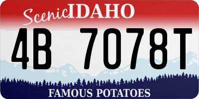 ID license plate 4B7078T