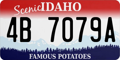 ID license plate 4B7079A