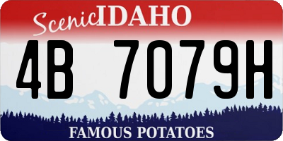 ID license plate 4B7079H