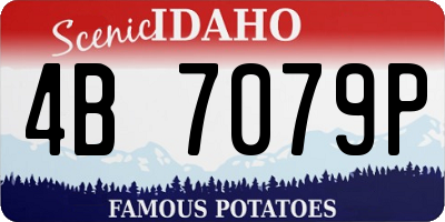 ID license plate 4B7079P