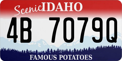 ID license plate 4B7079Q