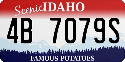 ID license plate 4B7079S