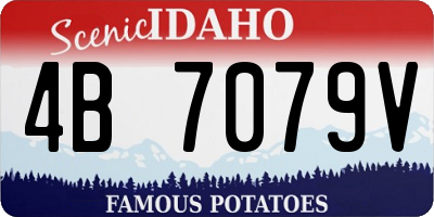 ID license plate 4B7079V