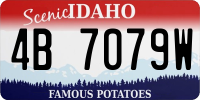 ID license plate 4B7079W