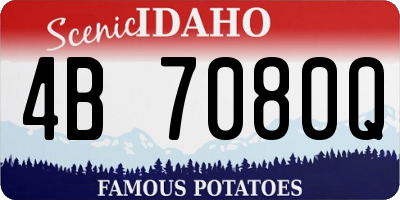 ID license plate 4B7080Q
