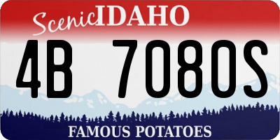 ID license plate 4B7080S