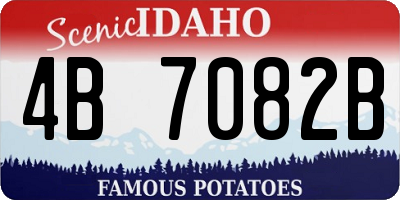 ID license plate 4B7082B
