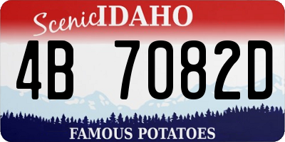 ID license plate 4B7082D