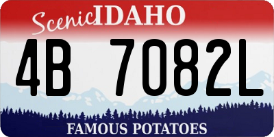 ID license plate 4B7082L
