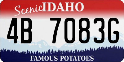 ID license plate 4B7083G