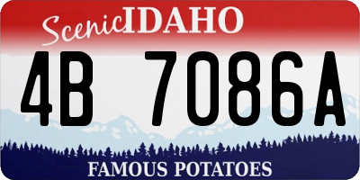 ID license plate 4B7086A