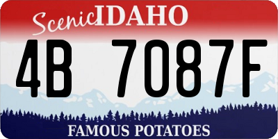 ID license plate 4B7087F