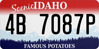 ID license plate 4B7087P