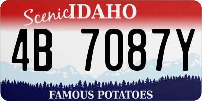 ID license plate 4B7087Y