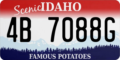 ID license plate 4B7088G